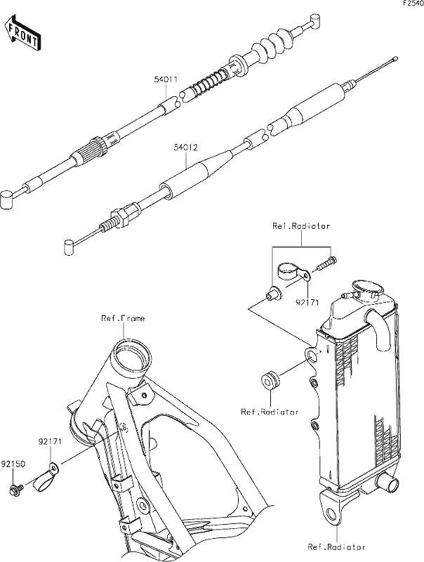 Kawasaki Clutch Cable 54011-0572