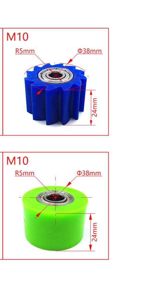 Dirt Bike  M10 Tensioner Chain Guide Pulley Slider Chain Roller