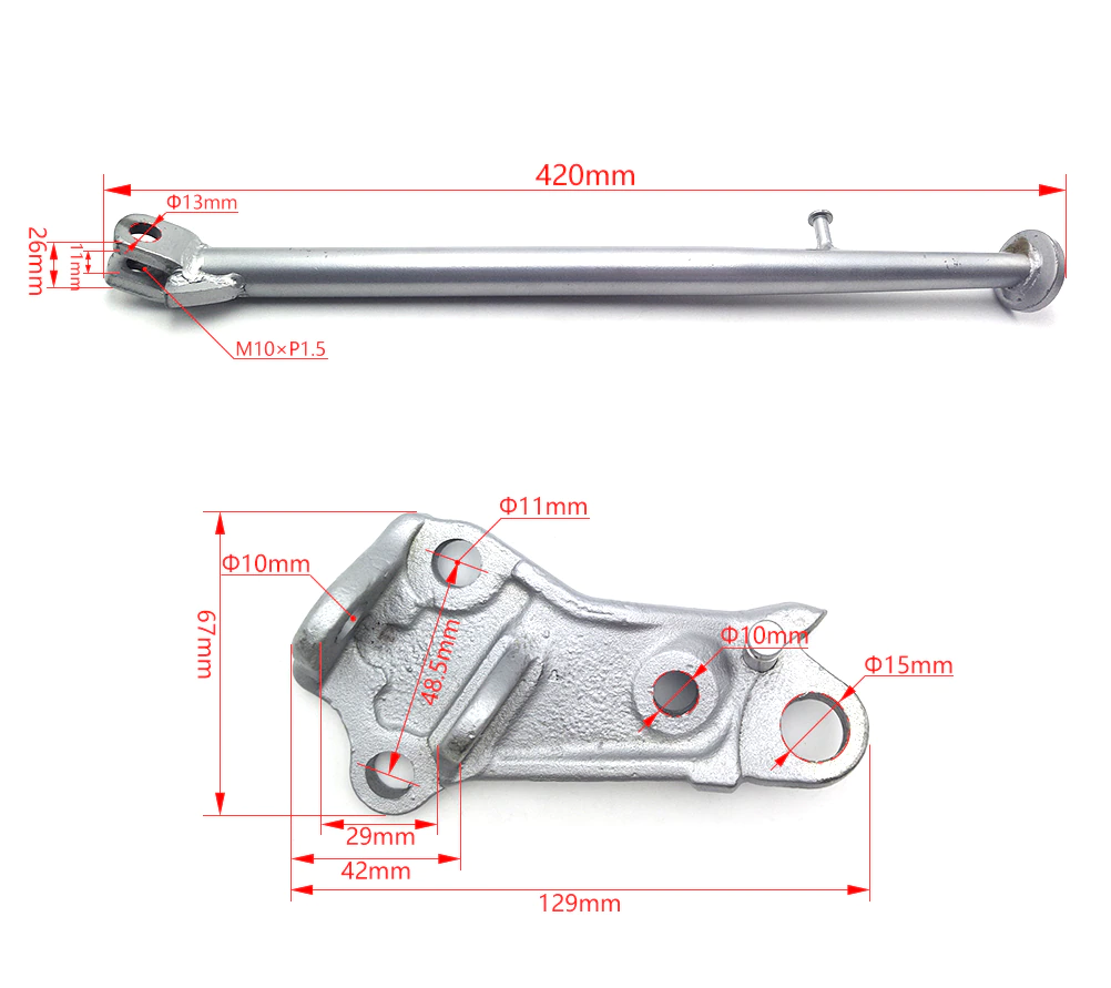 YAMAHA YZ125X YZ250X 2020 to 2026 Footrest Bracket Kickstand Side Stand Kit